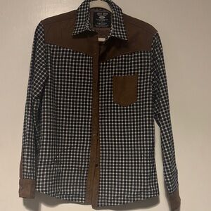 ❤️ 2/$20 Vintage Navy and White Checkered Jacket